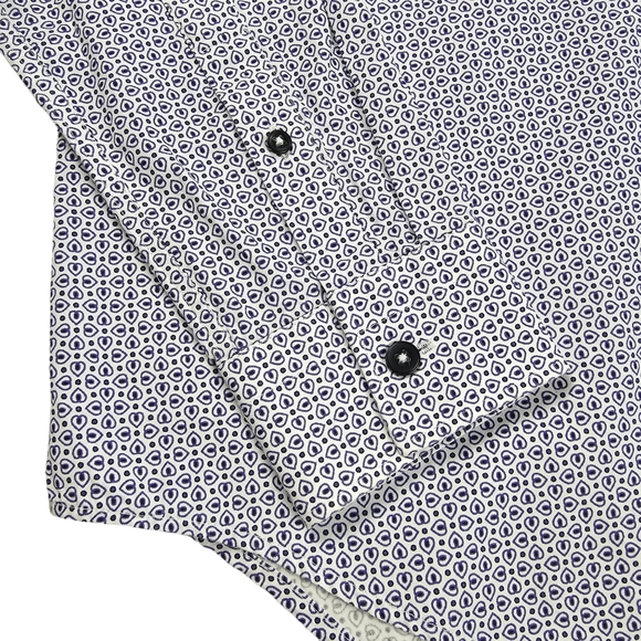 Zara Man Long Sleeve Slim Fit Button Down Shirt Blue White Men's Size Medium - Picture 5 of 15